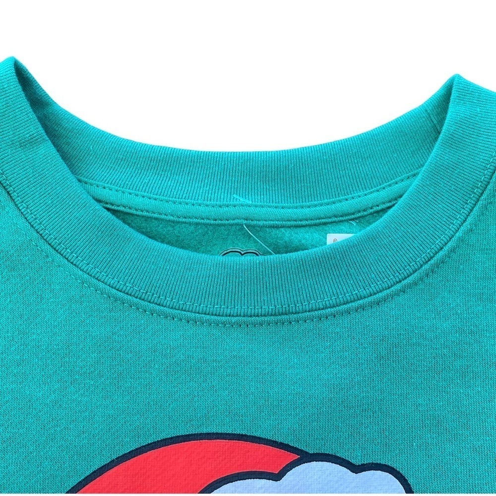 The Simpsons Christmas Xmas Santa Homer Simpson Cropped Crew Neck Green NWT - Picture 4 of 8